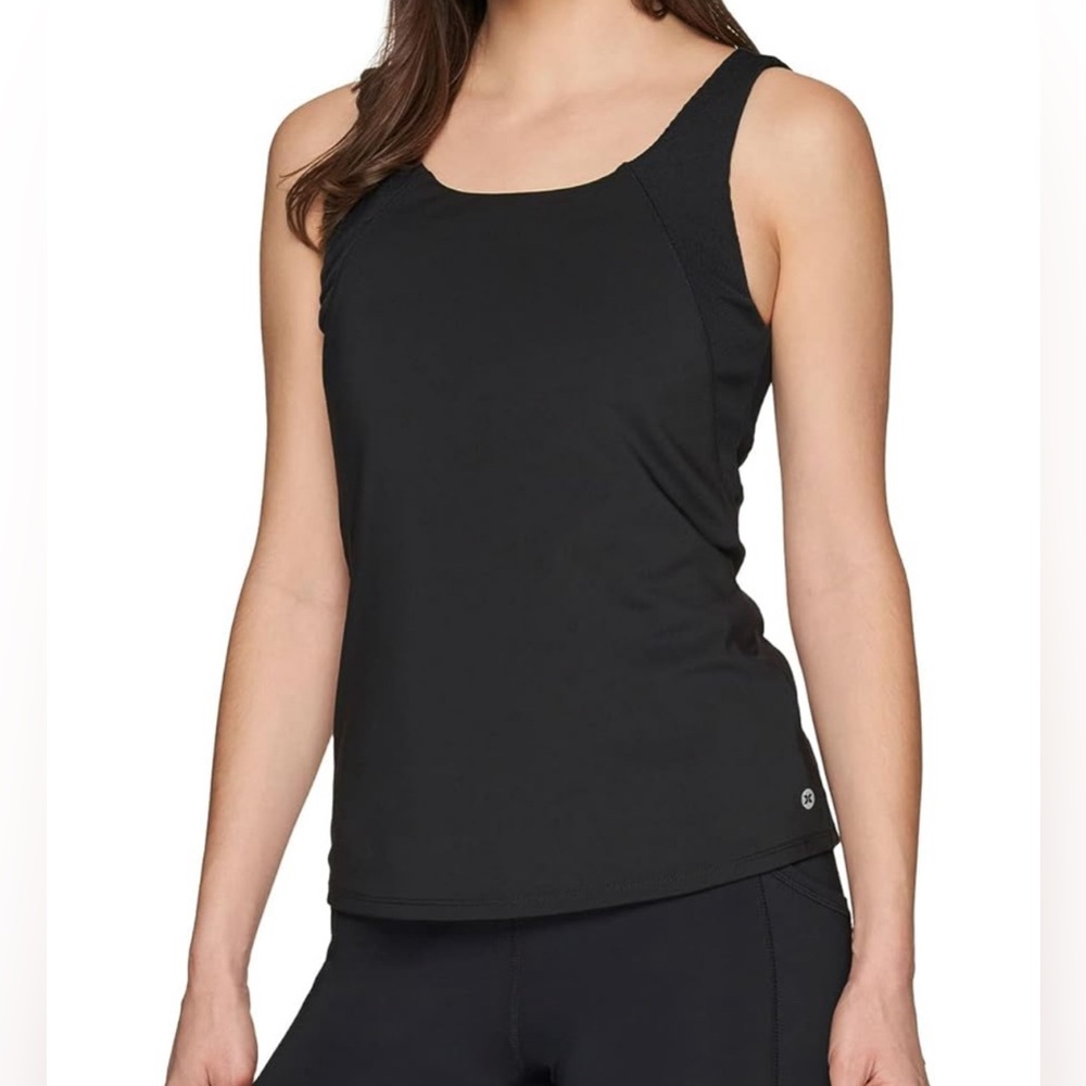 NWT RBX Active Women's Ventilated Gym Yoga Running Tank Top with Shelf Bra - L